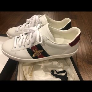 GUCCI ACE EMBROIDERED SNEAKER (BEE), US men Size10